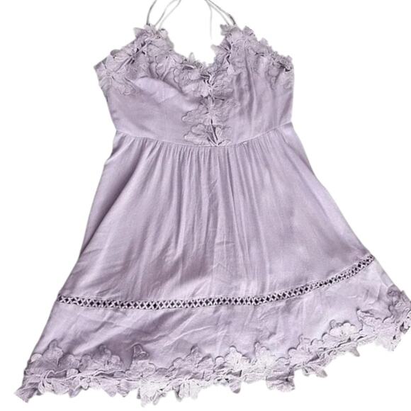 Sisters Of The Tribe Purple Lace Cami Mini Dress Size 12 - Picture 11 of 13